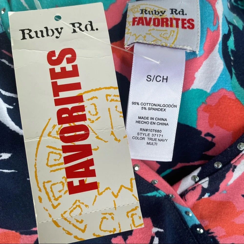 Ruby Rd. Embellished Short Sleeve Top - Picture 13 of 16